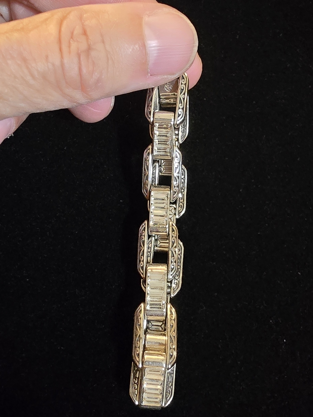 Brighton Silver-Tone Filigree Link Bracelet